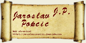 Jaroslav Popčić vizit kartica